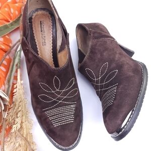 Donald J Pliner Brown Suede Ankle Boots  Sz 9
